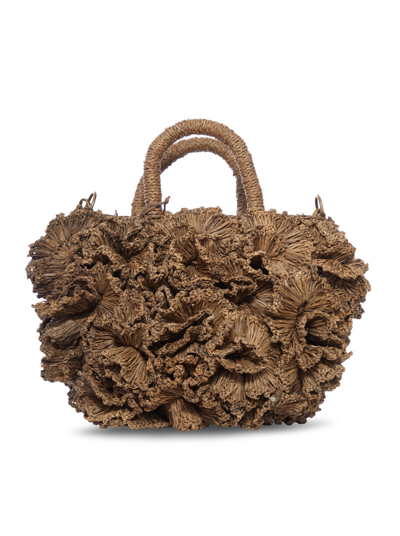 I Beliv I Beliv Women Coral Raffia Bag