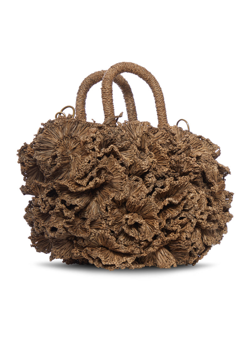 I Beliv I Beliv Women Coral Raffia Bag