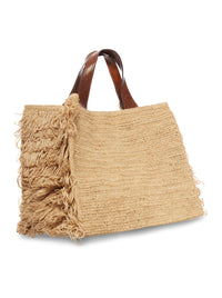 I Beliv I Beliv Women Onja Raffia Bag With Fringes