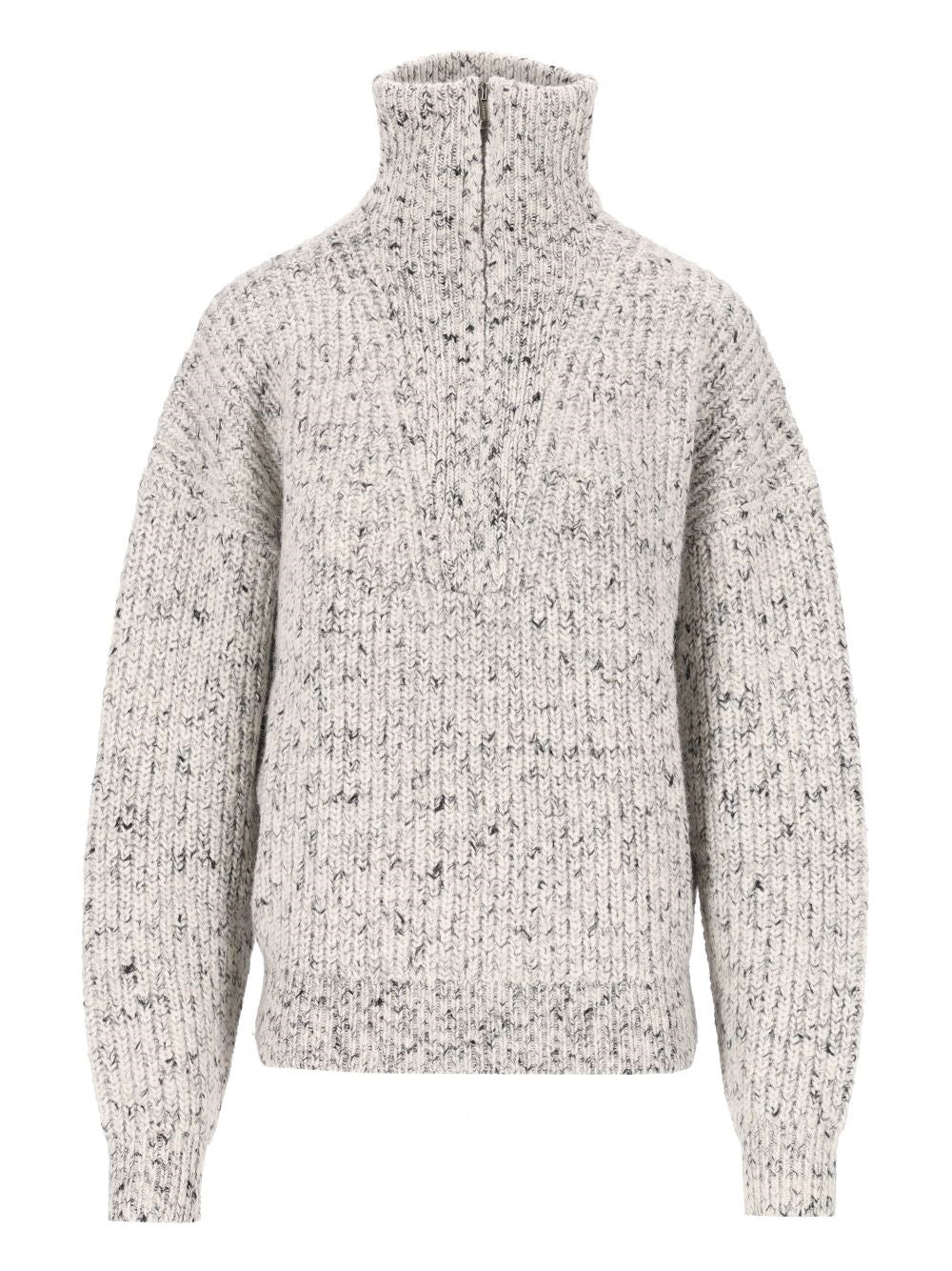 Marant Etoile Women Anita Alpaca-Blend Zip-Neck Sweater