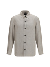 Zegna Men Cashmere, Linen, And Silk Overshirt