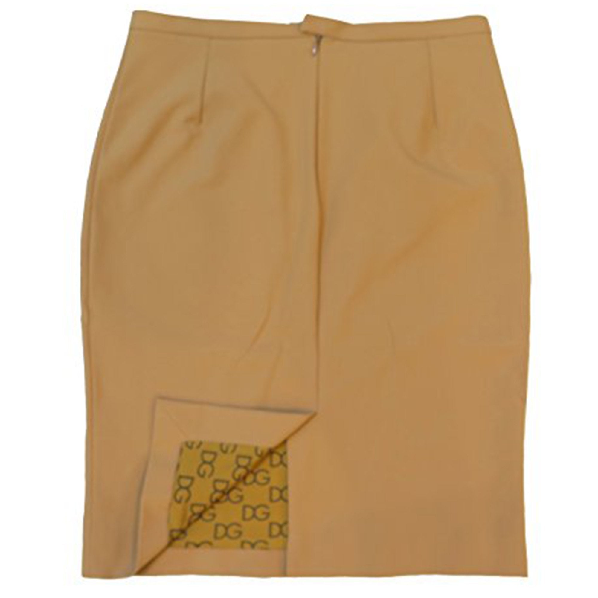 Dolce & Gabbana Women's Beige Stretch Skirt, Size 46 (US 10)