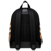 Burberry Men's Jeff Canvas Backpack, Taupe Brown IP Check