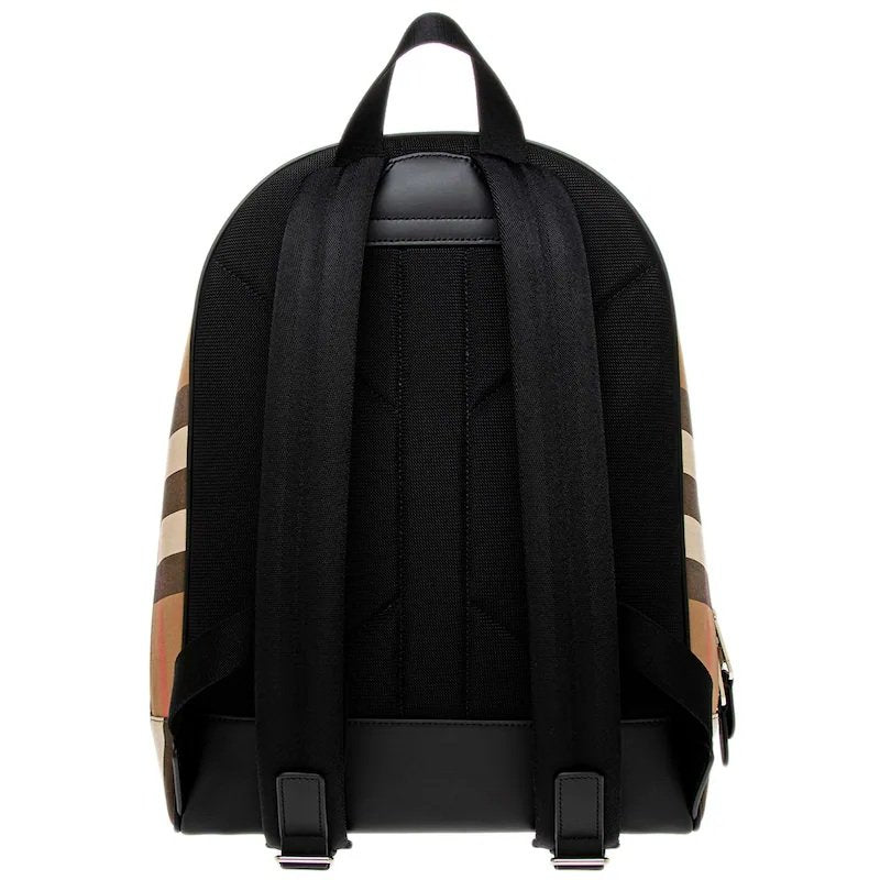Burberry Men's Jeff Canvas Backpack, Taupe Brown IP Check