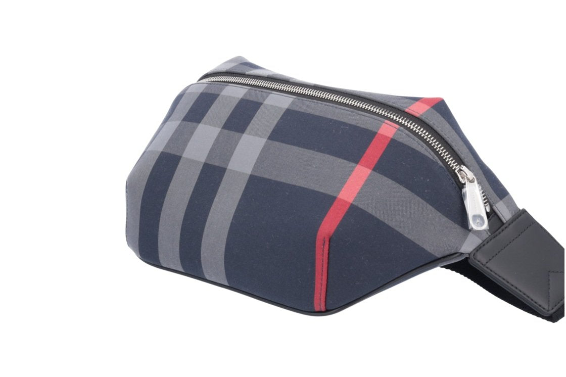 Burberry Men's Sonny Belt Bag, Navy/Grey IP Check