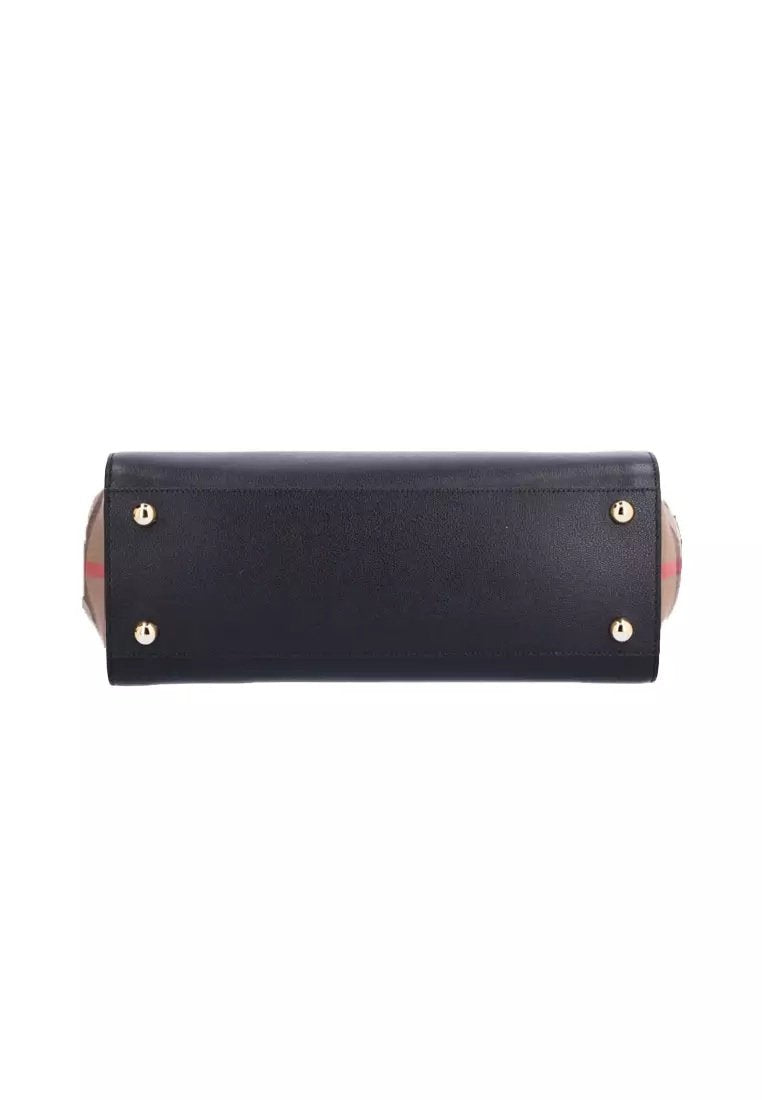 Burberry Women's Banwell Small Leather Tote, Black