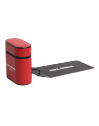 Dolce & Gabbana Dolce & Gabbana Red Calfskin Leather Logo Print Flip Holder Airpods Men's Case