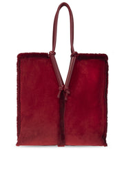 Bottega Veneta New Women's Suede Leather Bag In Maroon