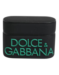 Dolce & Gabbana Dolce & Gabbana Black Orange Silicone Embossed Logo Airpods Men's Case