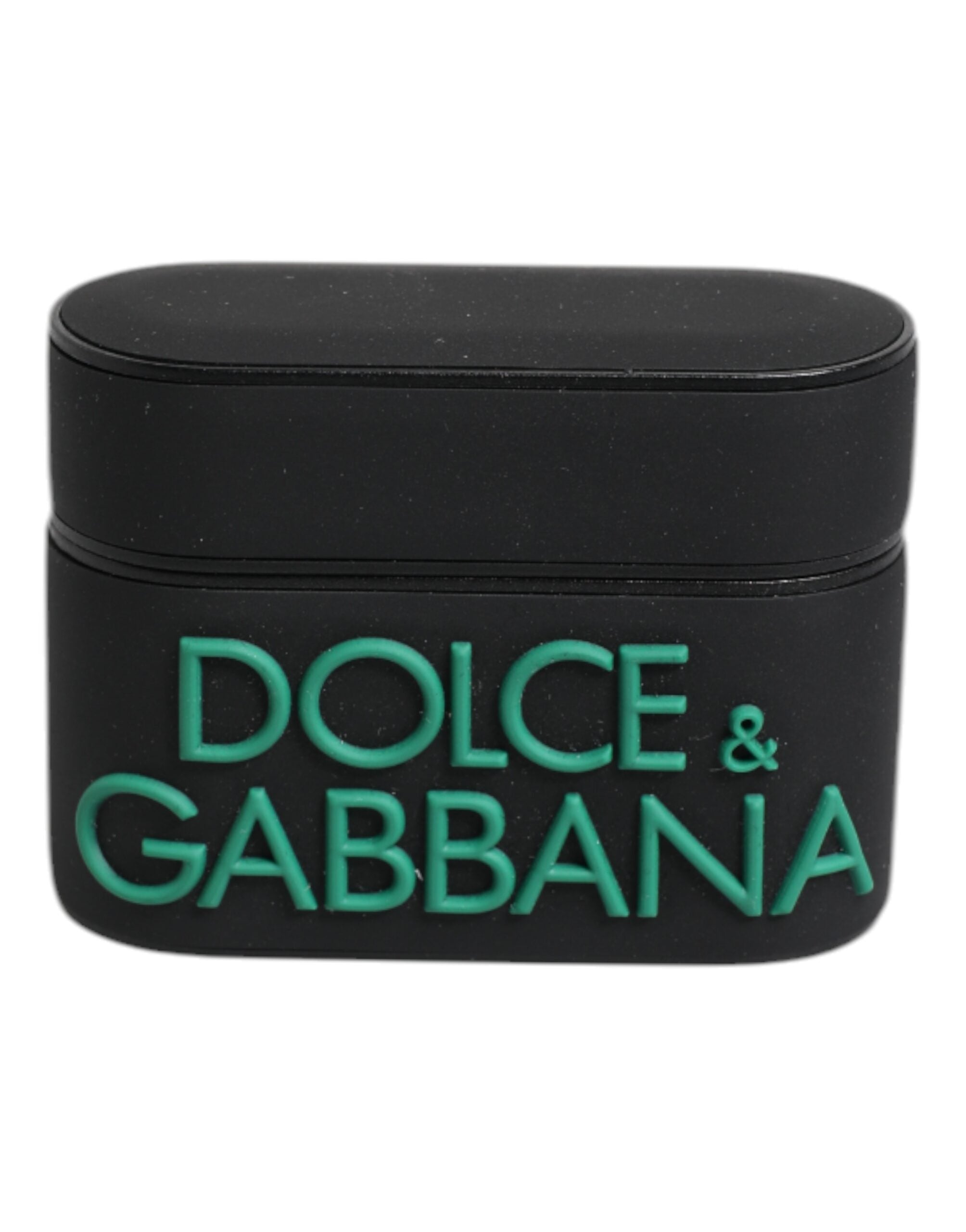 Dolce & Gabbana Dolce & Gabbana Black Orange Silicone Embossed Logo Airpods Men's Case