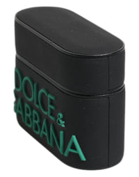 Dolce & Gabbana Dolce & Gabbana Black Orange Silicone Embossed Logo Airpods Men's Case
