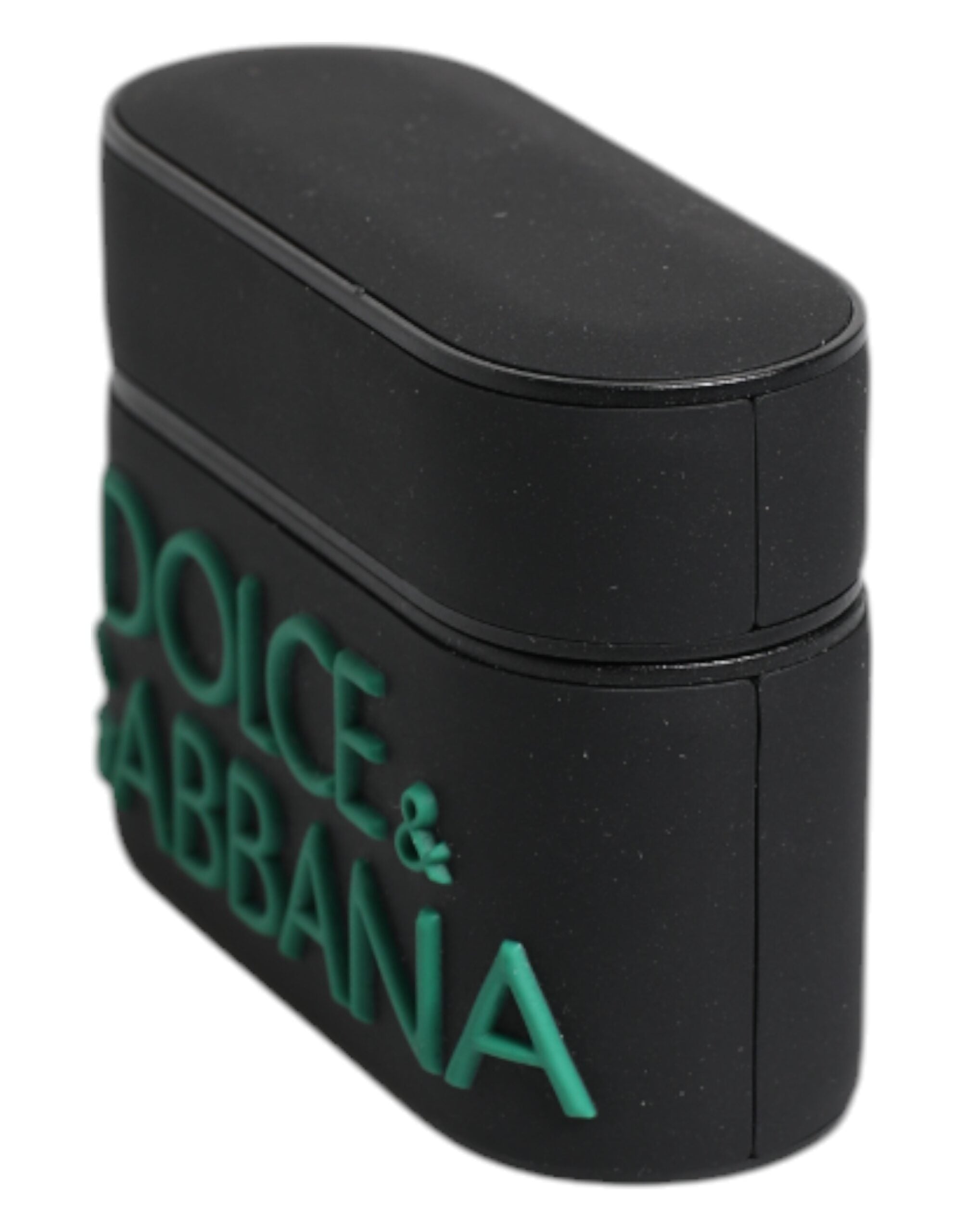 Dolce & Gabbana Dolce & Gabbana Black Orange Silicone Embossed Logo Airpods Men's Case