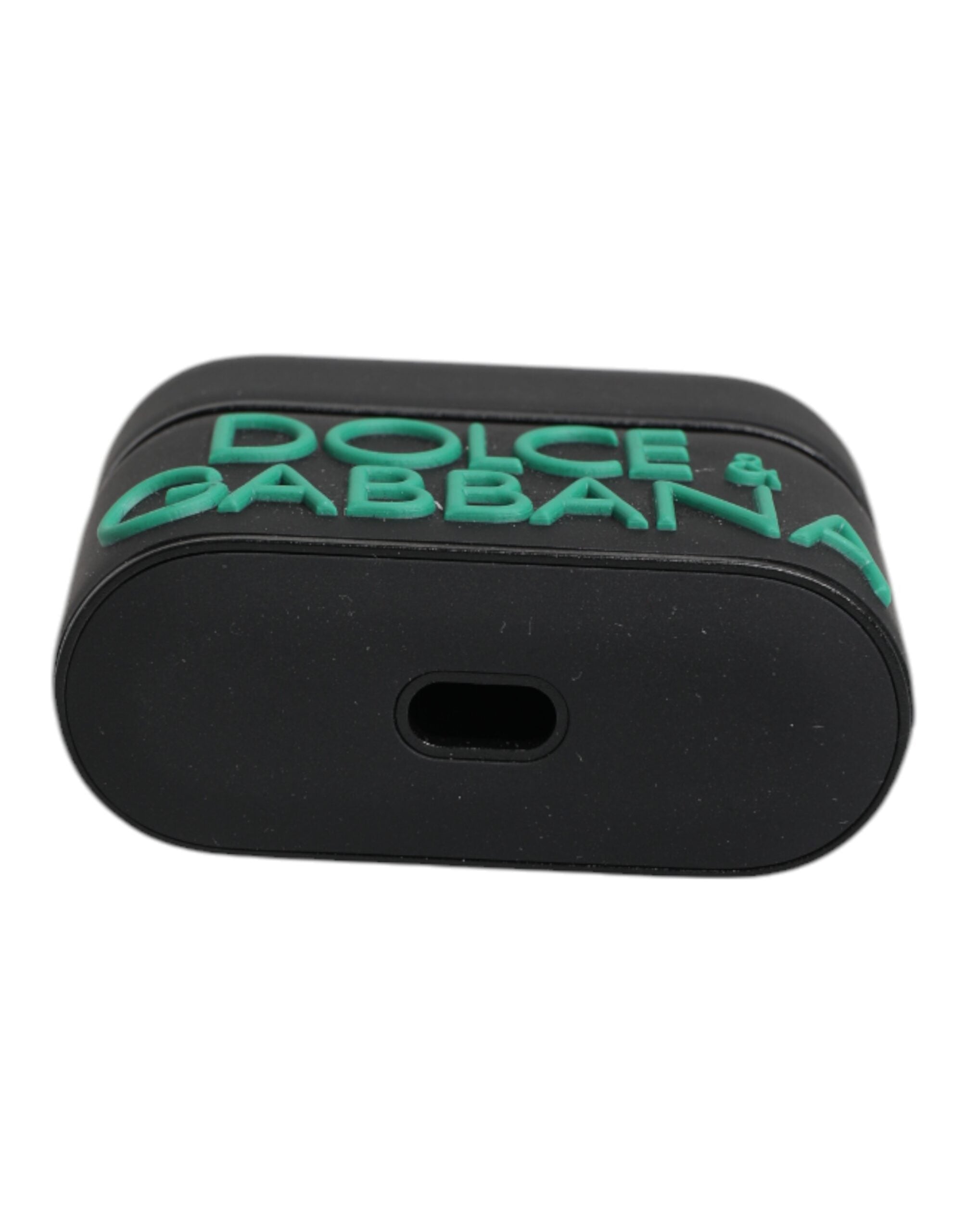 Dolce & Gabbana Dolce & Gabbana Black Orange Silicone Embossed Logo Airpods Men's Case