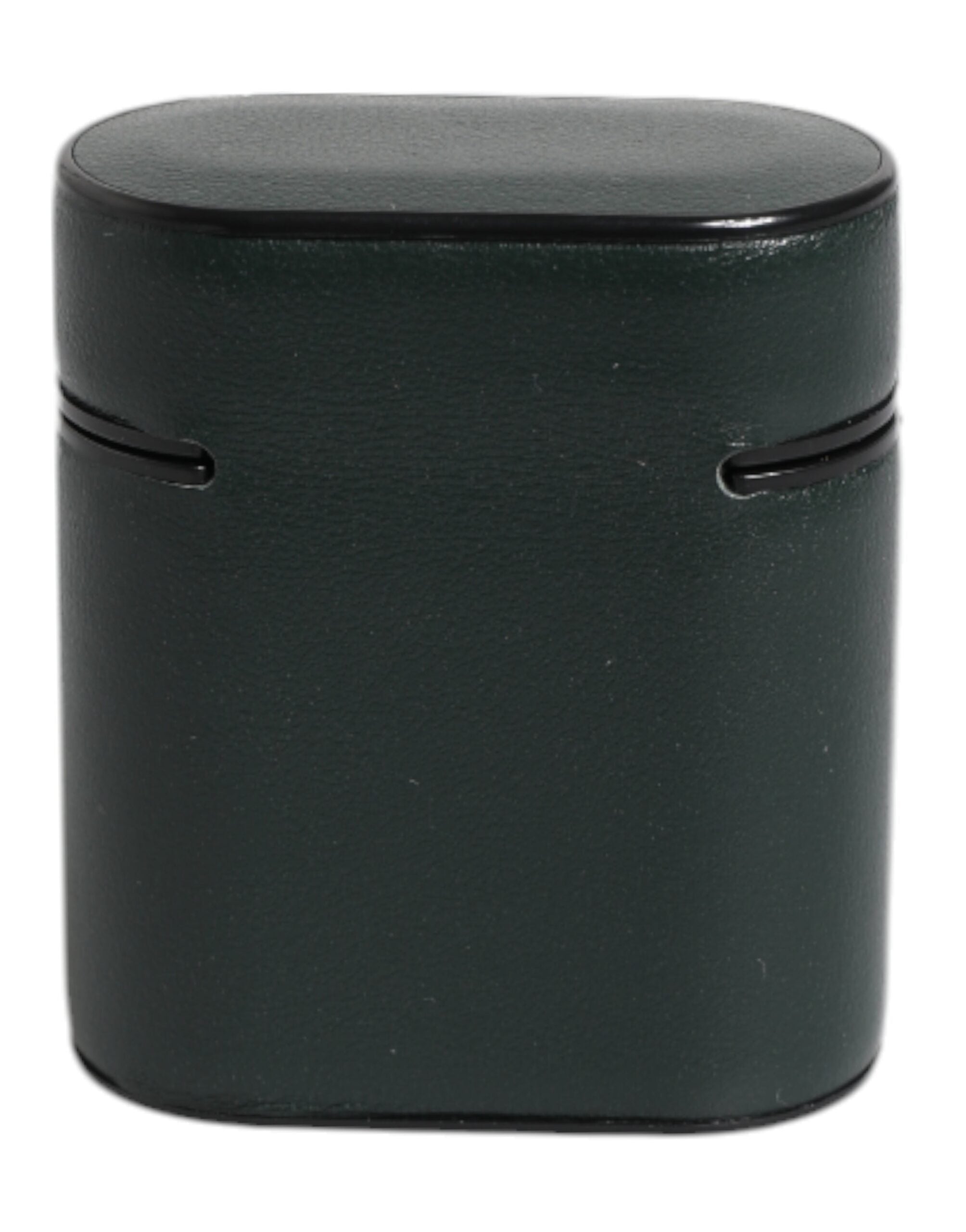Dolce & Gabbana Dolce & Gabbana Green Calfskin Leather Logo Print Flip Holder Airpods Men's Case