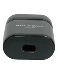 Dolce & Gabbana Dolce & Gabbana Green Calfskin Leather Logo Print Flip Holder Airpods Men's Case
