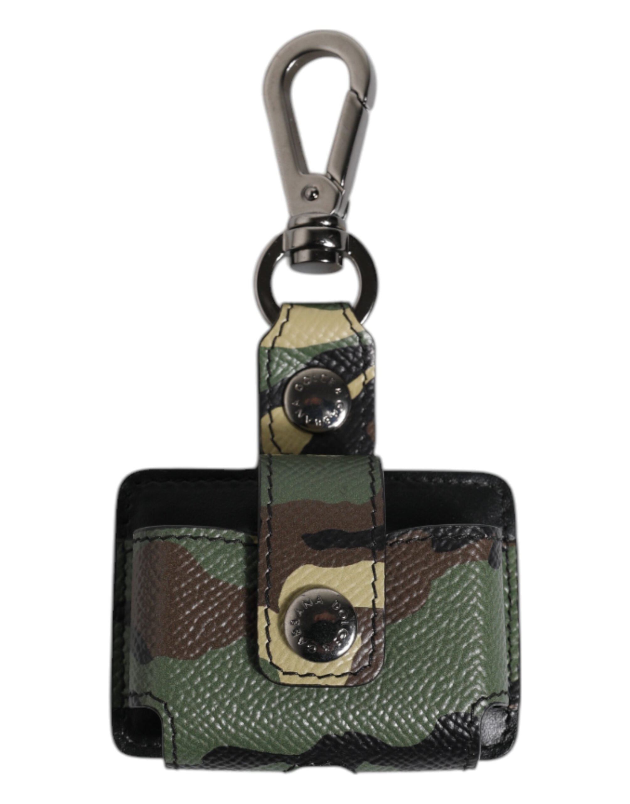 Dolce & Gabbana Dolce & Gabbana Multicolor Camouflage Leather Airpods Men's Case