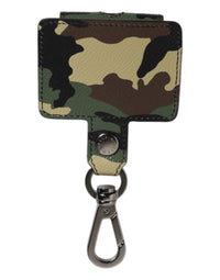 Dolce & Gabbana Dolce & Gabbana Multicolor Camouflage Leather Airpods Men's Case