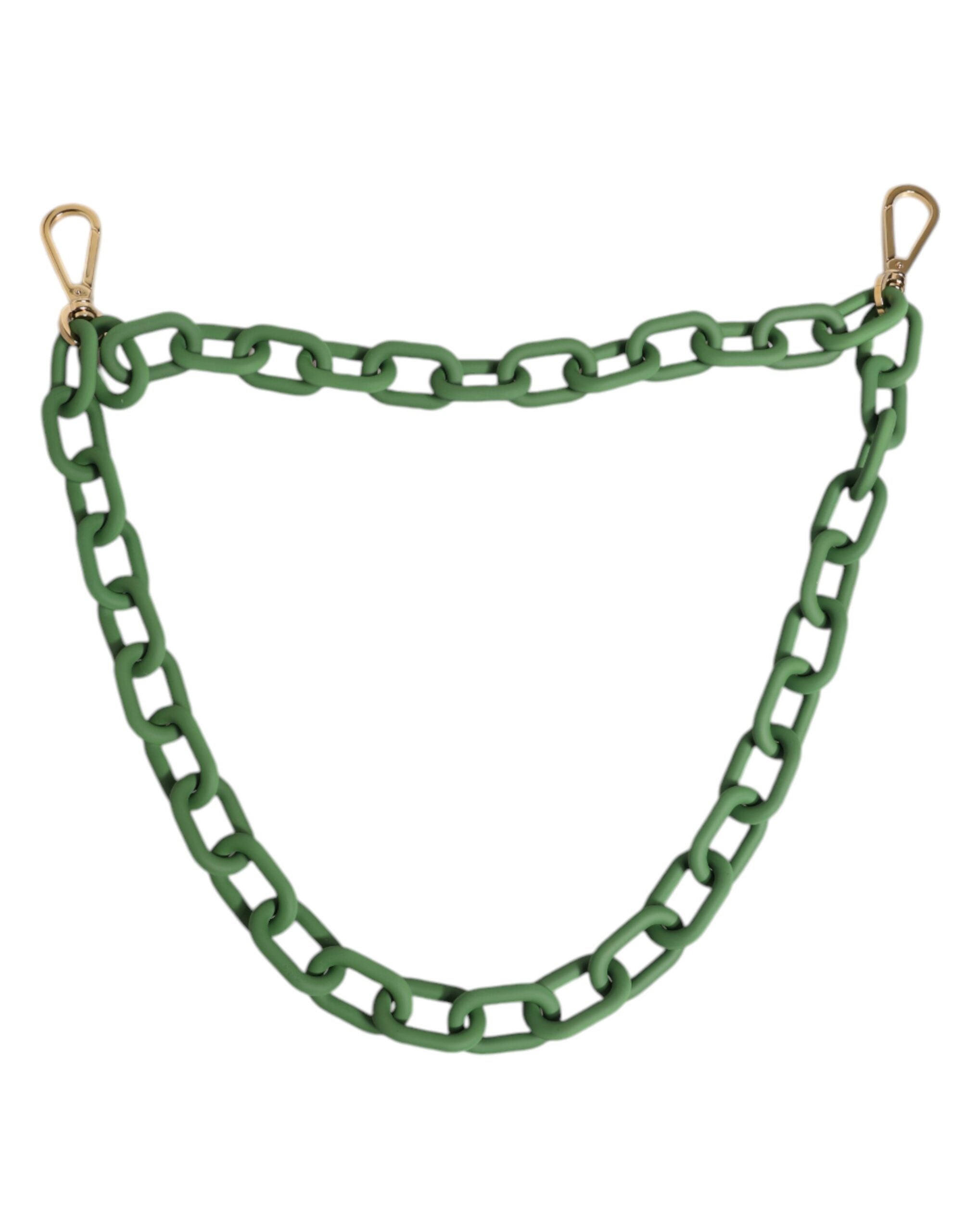 Dolce & Gabbana Dolce & Gabbana Green Plexy Acrylic Chunky Gold Hardware Wallet Men's Chain