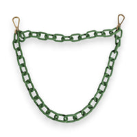 Dolce & Gabbana Dolce & Gabbana Green Plexy Acrylic Chunky Gold Hardware Wallet Men's Chain