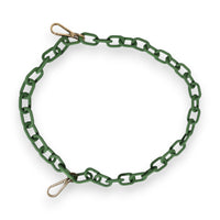 Dolce & Gabbana Dolce & Gabbana Green Plexy Acrylic Chunky Gold Hardware Wallet Men's Chain