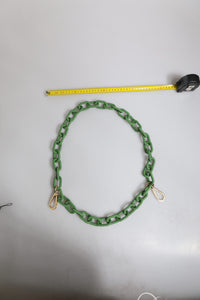 Dolce & Gabbana Dolce & Gabbana Green Plexy Acrylic Chunky Gold Hardware Wallet Men's Chain