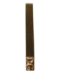 Dolce & Gabbana Dolce & Gabbana Gold Tone Brass Logo Branded Tie Clip Men's Bar