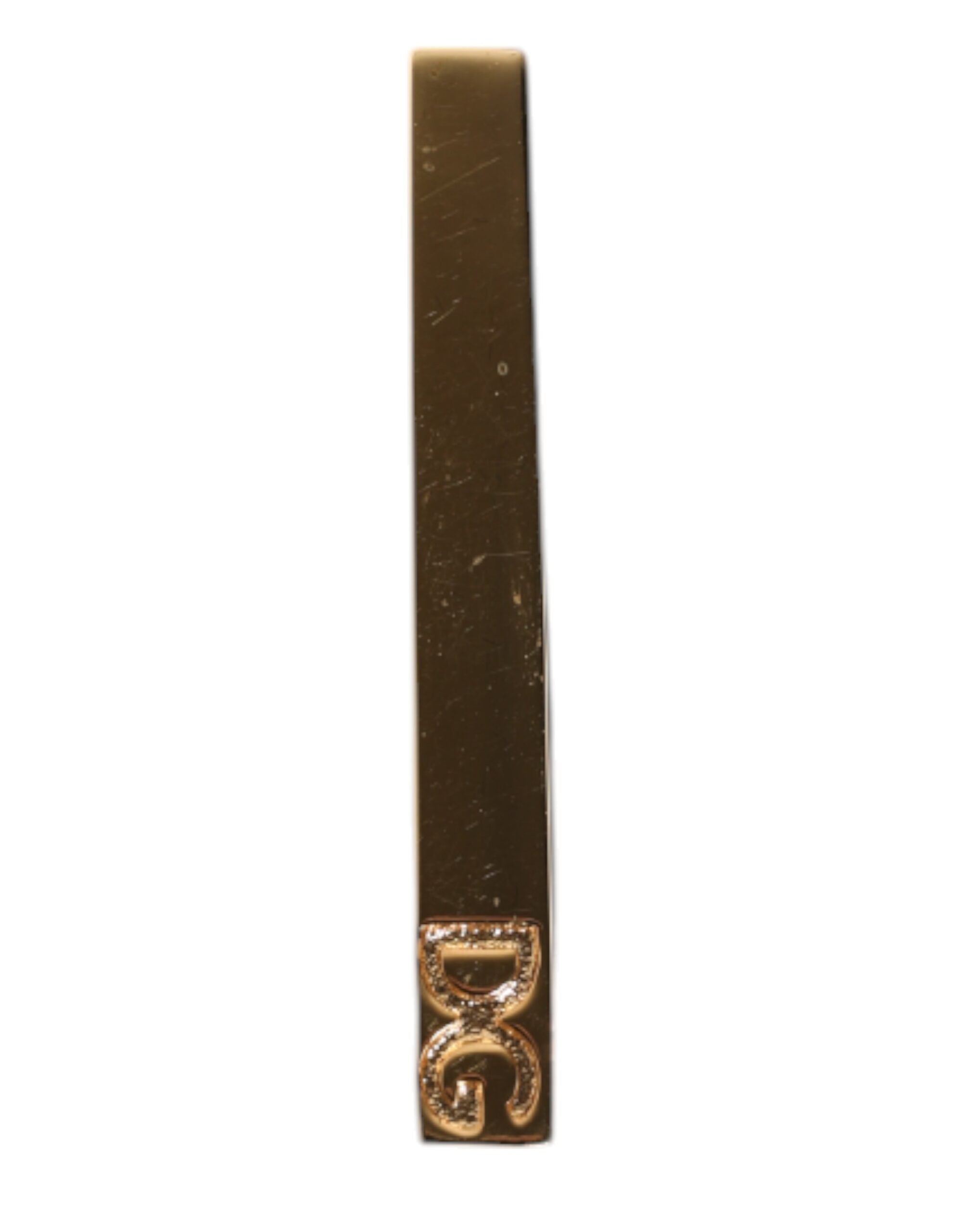 Dolce & Gabbana Dolce & Gabbana Gold Tone Brass Logo Branded Tie Clip Men's Bar
