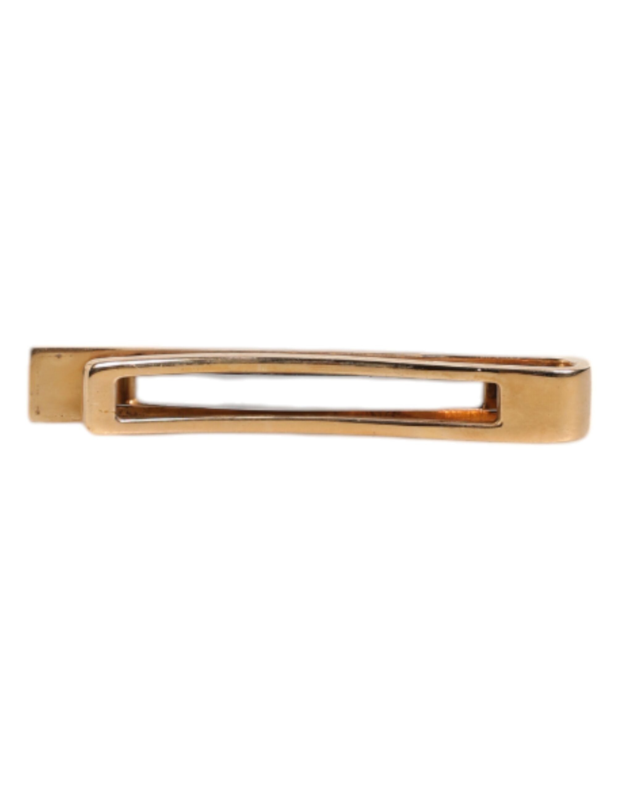 Dolce & Gabbana Dolce & Gabbana Black Sapphire Gold Tone Brass Tie Clip Men's Bar