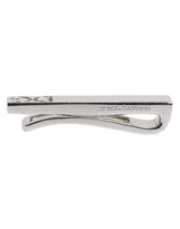 Dolce & Gabbana Dolce & Gabbana Silver Tone Brass Logo Branded Tie Clip Men's Bar
