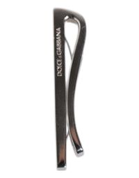Dolce & Gabbana Dolce & Gabbana Silver Tone Brass Logo Branded Tie Clip Men's Bar