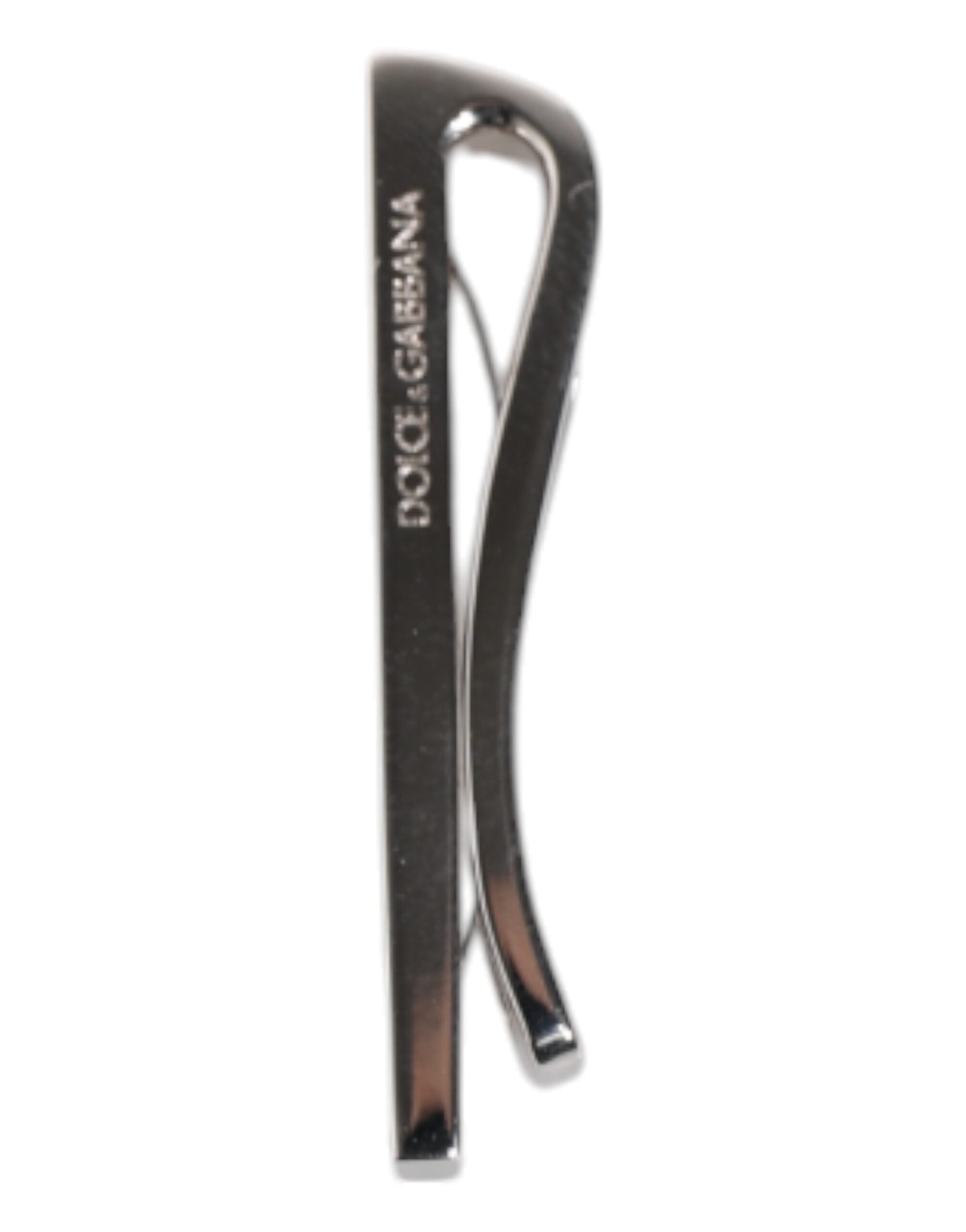 Dolce & Gabbana Dolce & Gabbana Silver Tone Brass Logo Branded Tie Clip Men's Bar