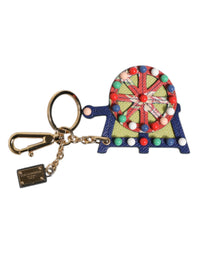 Dolce & Gabbana Dolce & Gabbana Multicolor Gold Tone Carretto Keychain Women's Keyring