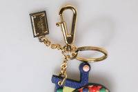 Dolce & Gabbana Dolce & Gabbana Multicolor Gold Tone Carretto Keychain Women's Keyring