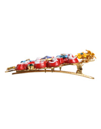 Dolce & Gabbana Dolce & Gabbana Multicolor Spring CARRETTO Gold Brass Crystal Hair Women's Clip