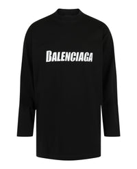 Balenciaga Balenciaga Mens Distressed Logo Long Sleeve Shirt
