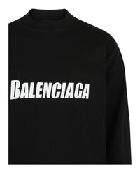 Balenciaga Balenciaga Mens Distressed Logo Long Sleeve Shirt
