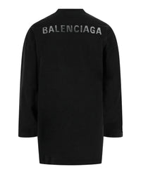 Balenciaga Balenciaga Mens Oversized Long-Sleeve Logo T-Shirt