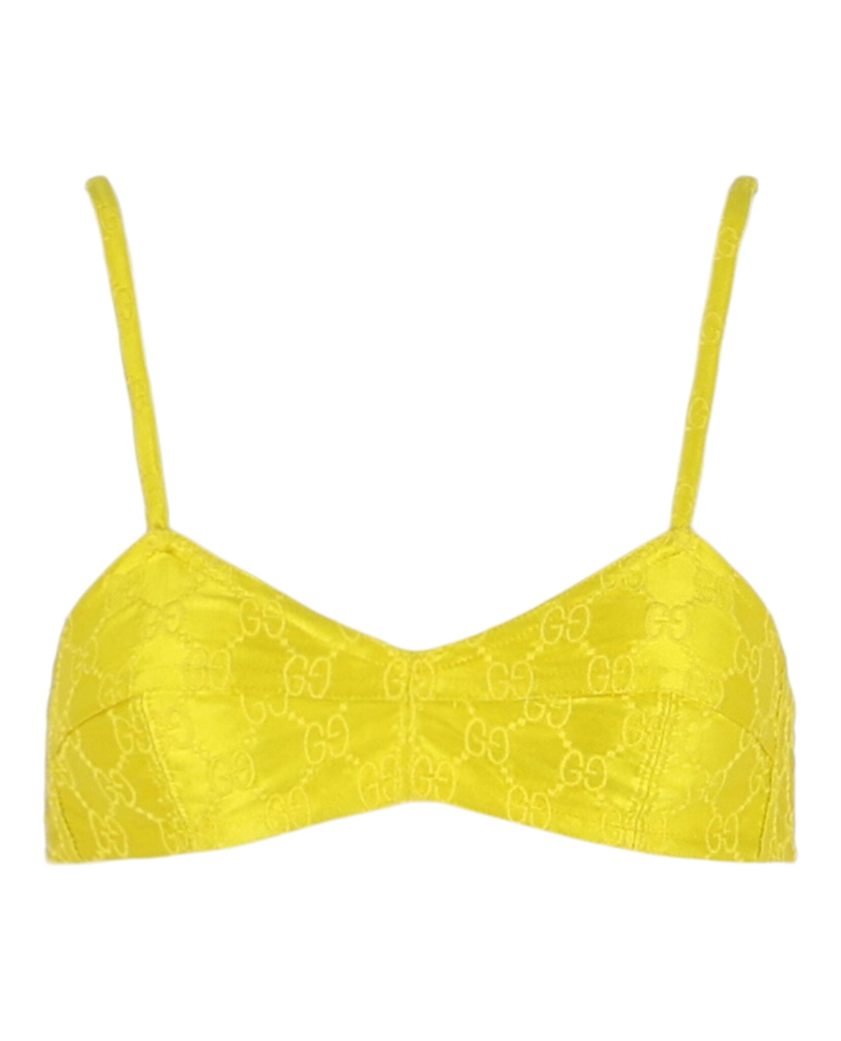 Gucci Womens Embroidered Silk Bra