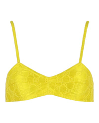 Gucci Womens Embroidered Silk Bra