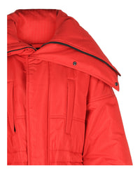 Balenciaga Balenciaga Womens Draped Collar Padded Parka