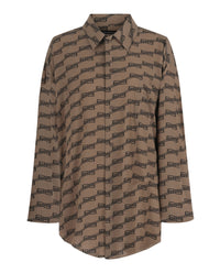 Balenciaga Balenciaga Womens BB Monogram Silk Shirt