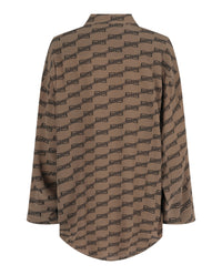 Balenciaga Balenciaga Womens BB Monogram Silk Shirt