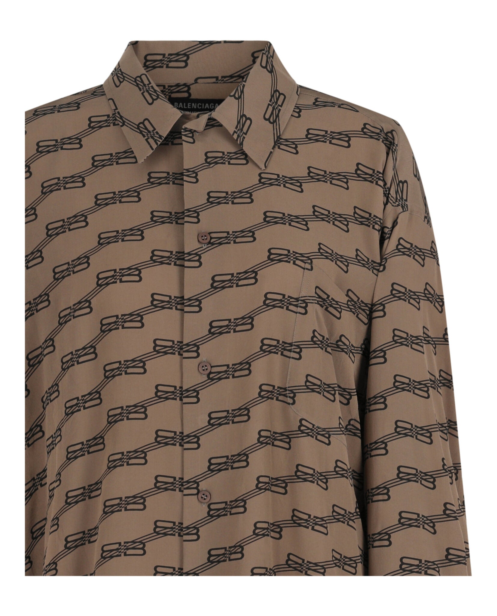 Balenciaga Balenciaga Womens BB Monogram Silk Shirt