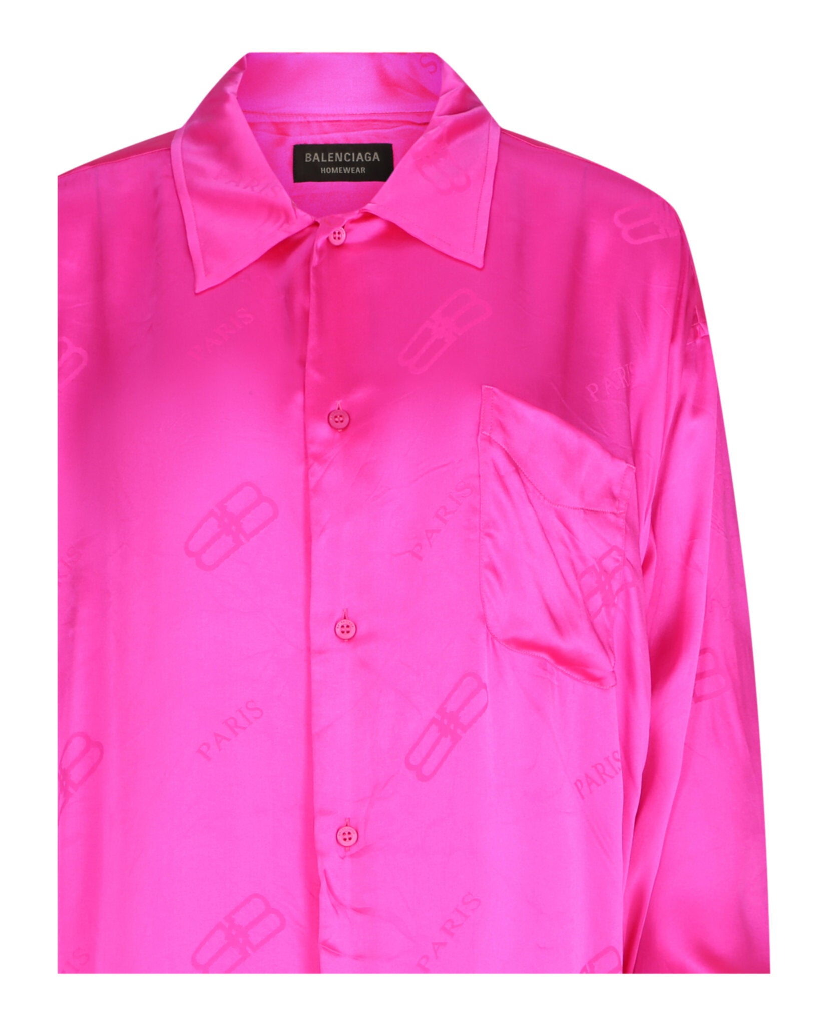 Balenciaga Balenciaga Womens BB Monogram Silk Shirt