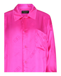 Balenciaga Balenciaga Womens BB Monogram Silk Shirt