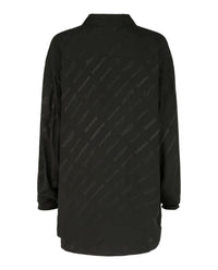 Balenciaga Balenciaga Womens Minimal Logomania Long-Sleeve Silk Shirt