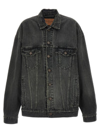 Balenciaga Women Denim Jacket With Used Effect