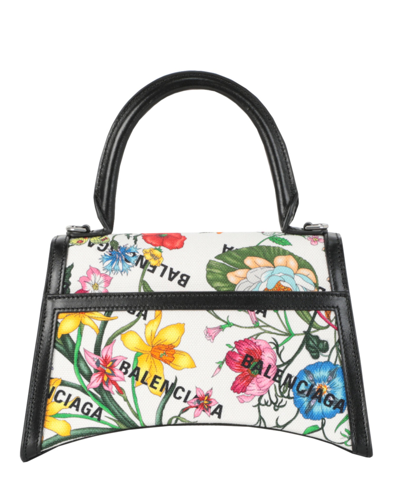Gucci Womens X Balenciaga Small Flora Hourglass Shoulder Bag
