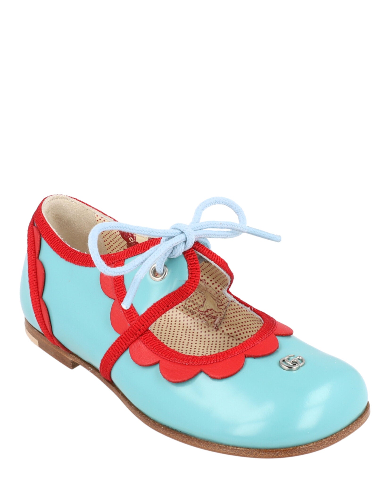 Gucci Girls Scalloped-Trim Dress Shoes