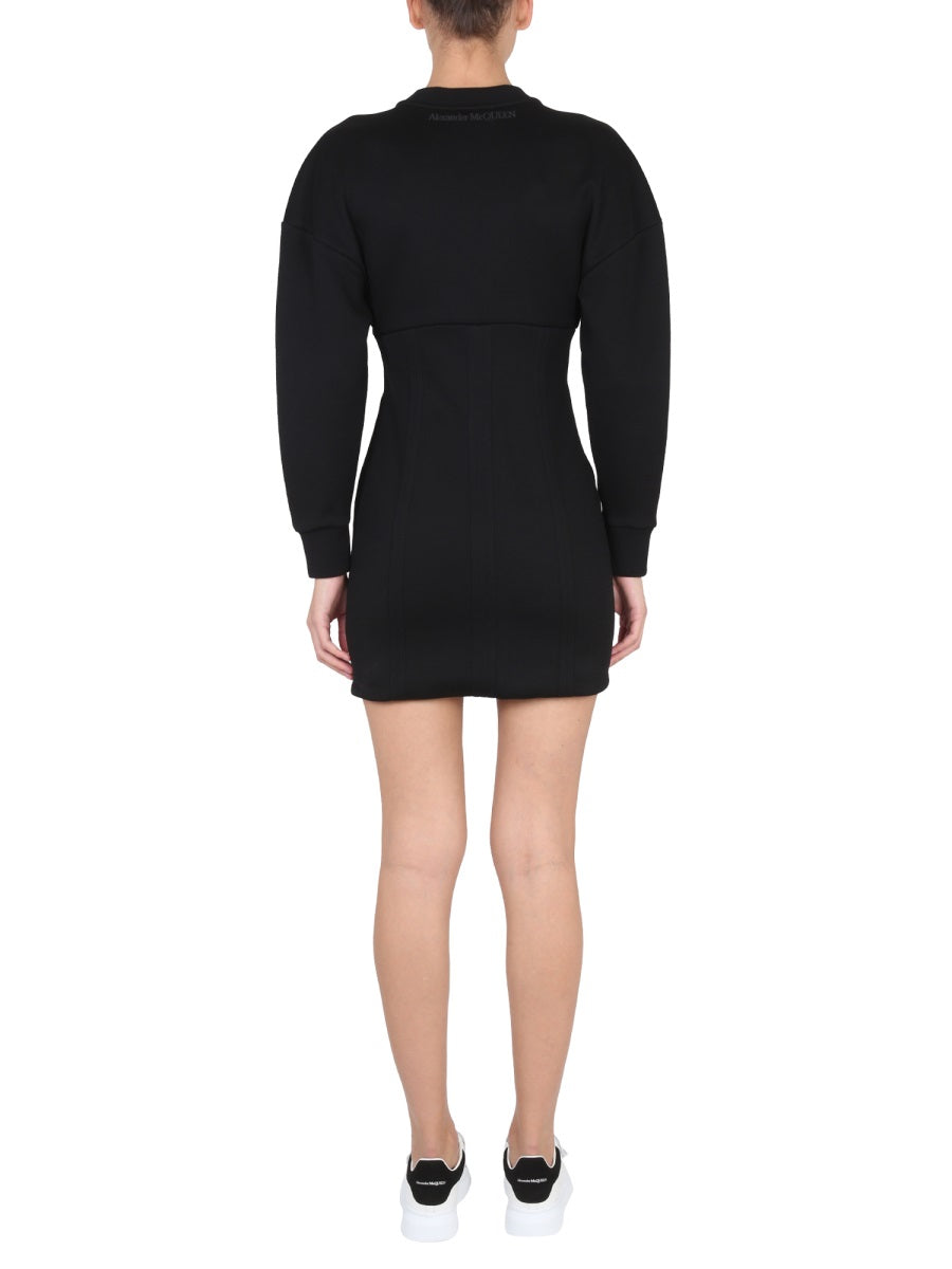 Alexander Mcqueen Women Mini Dress With Cocoon Sleeves